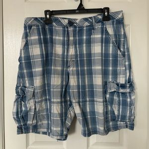 Wrangler Plaid Cargo Shorts